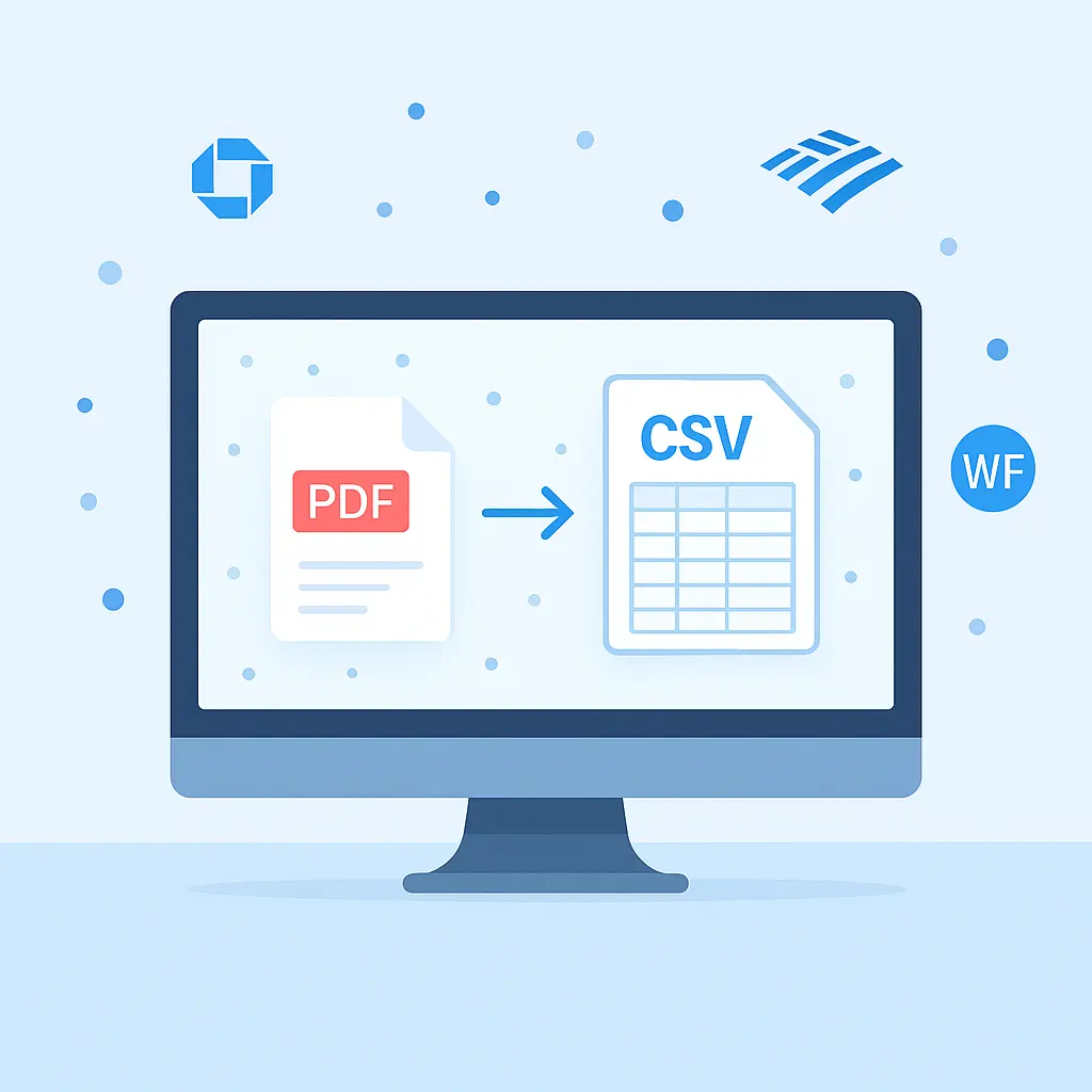 UOB statement to CSV conversion illustration